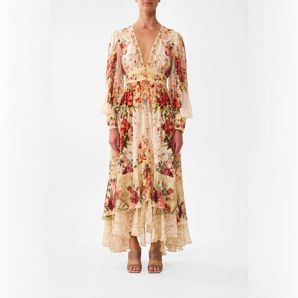 CAMILLA Meet me at the majestic long button front dress - Picture 1 of 15